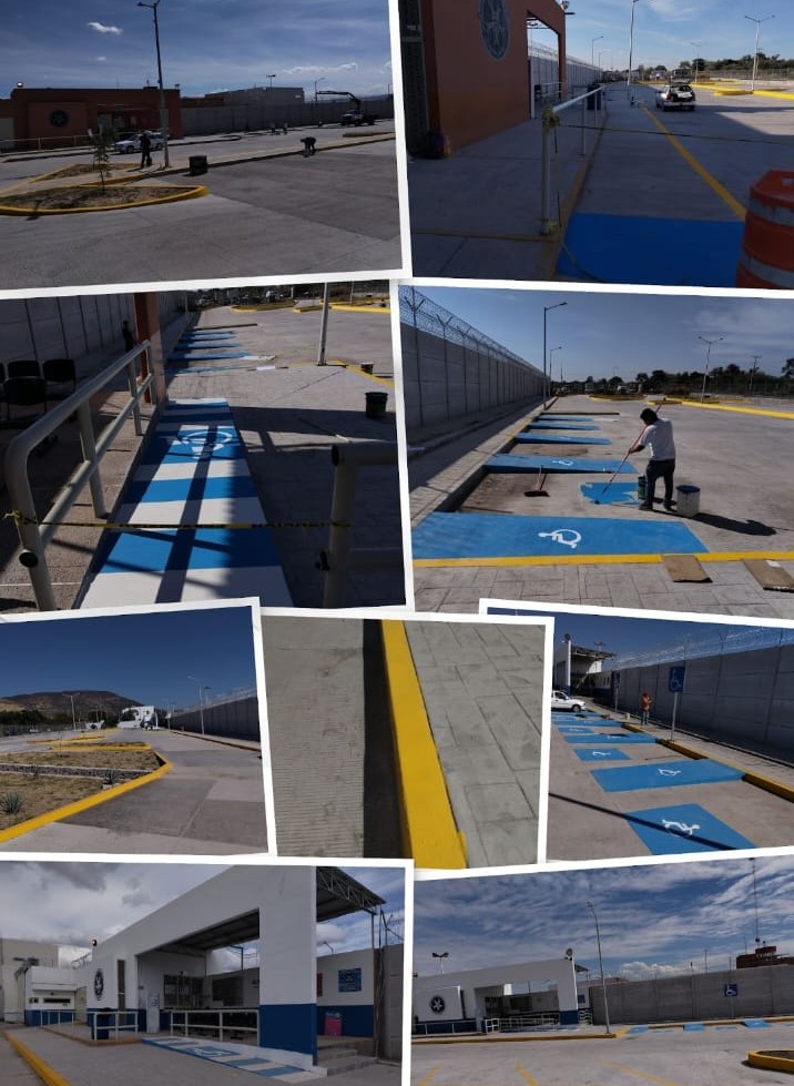 Collage de trabajos de pintura y señalamiento